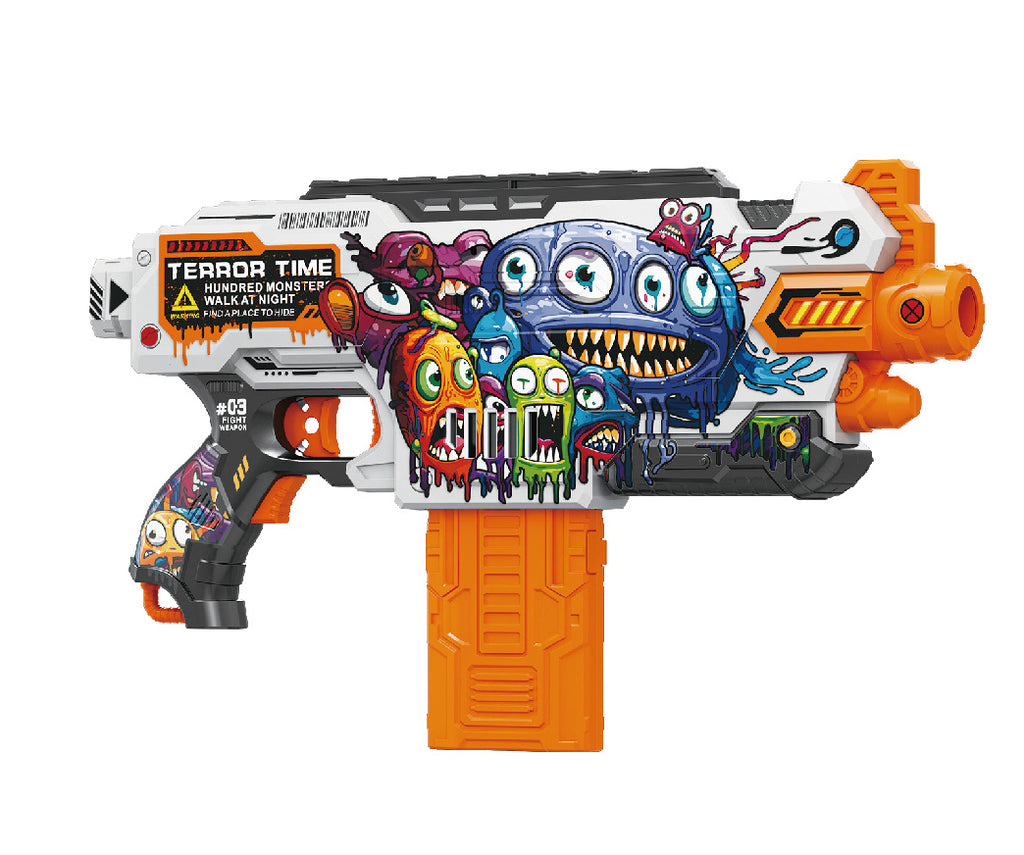 Fast Pioneer Terror Time Foam Dart Blaster Gun with 24 Soft Foam Darts
