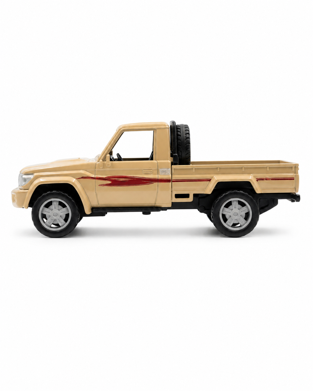 Toyota Land Cruiser 79 Series Kids Toy Pickup Truck – Realistic Plastic Model Vehicle (Beige)