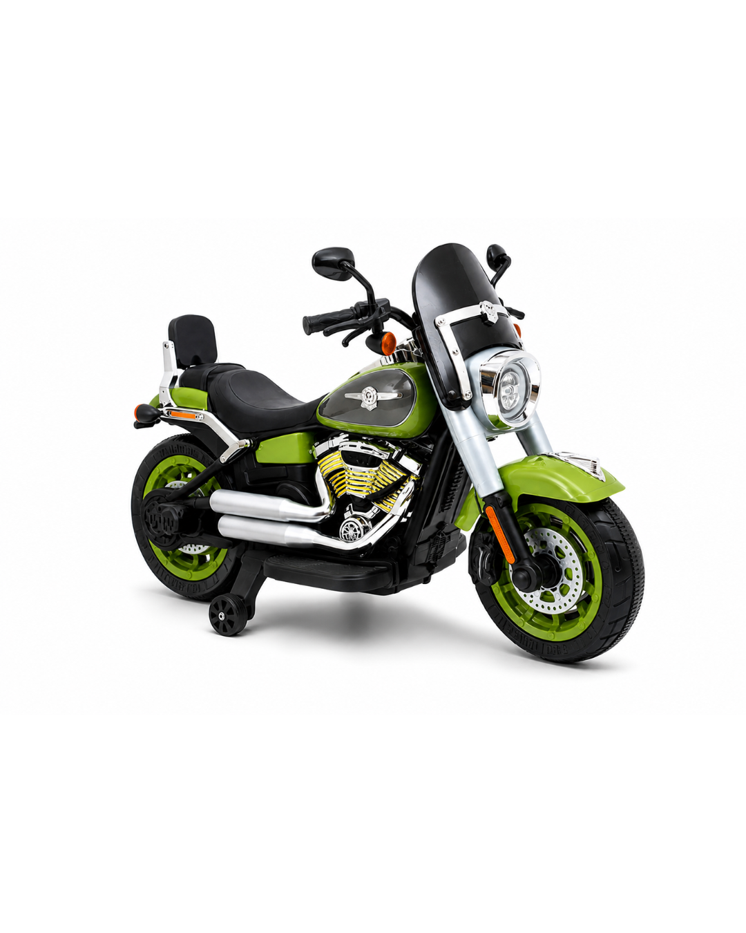 Kids Electric Ride-On Motorcycle with Training Wheels