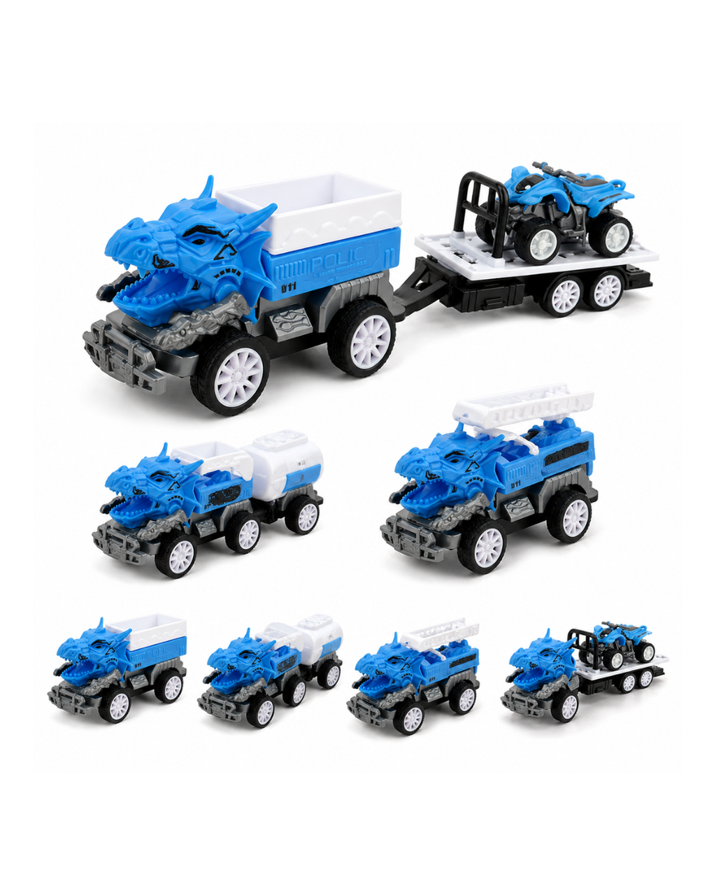 Dinosaur Truck Toy Set with Mini Vehicles