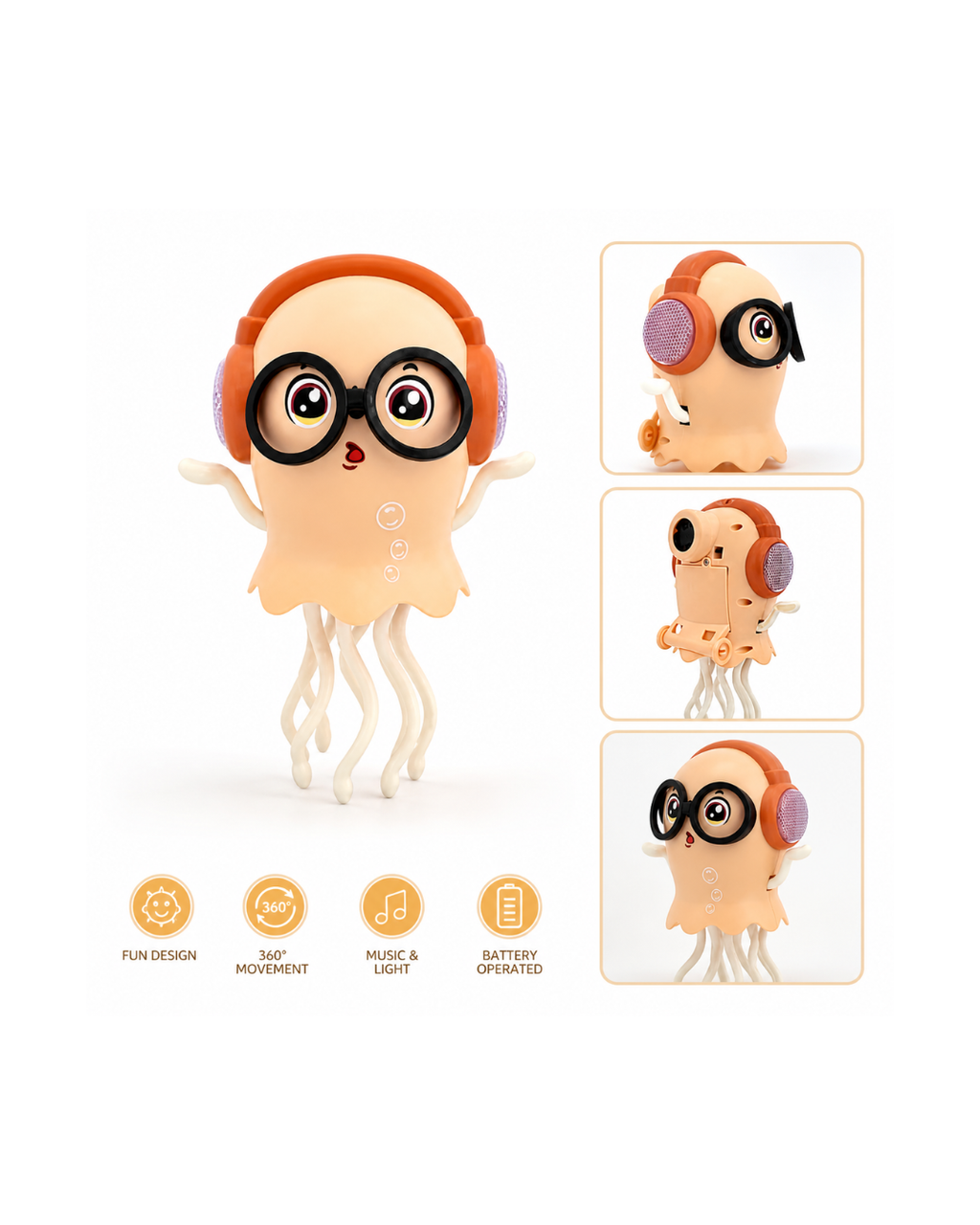 Dancing Jellyfish Toy with Music & LED Lights