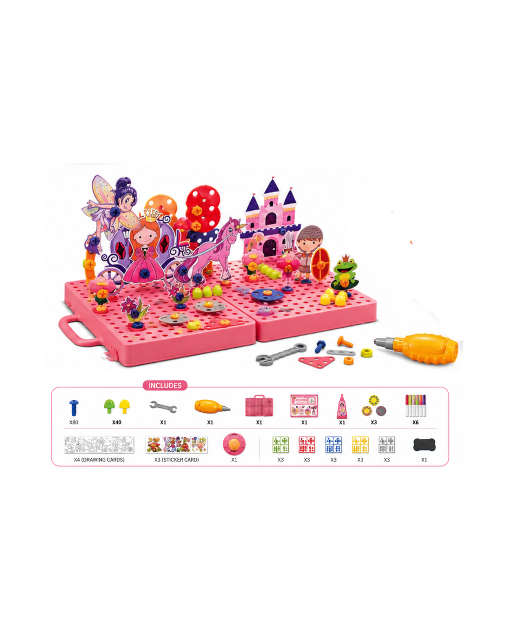 5-in-1 Fun Graffiti Projector Painting Set – Princess World Creative Learning Toy