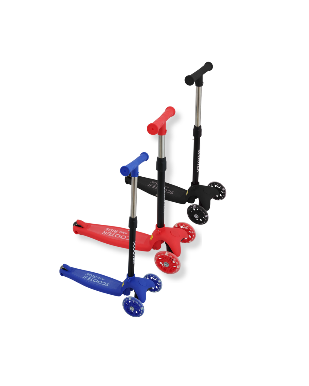 Kids 3-Wheel Scooter with LED Light-Up Wheels