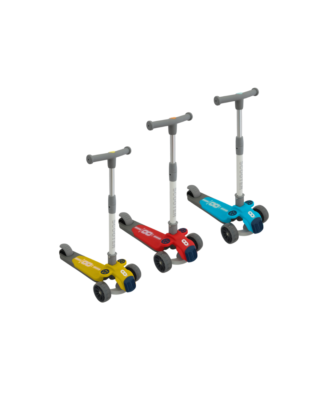 Kids 3-Wheel Scooter with Adjustable Heigh