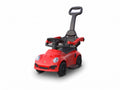 3-in-1 Kids Porsche-Style Ride-On Push Car – Toddler Stroller with Parent Push Handle, Safety Guardrails & Footrests