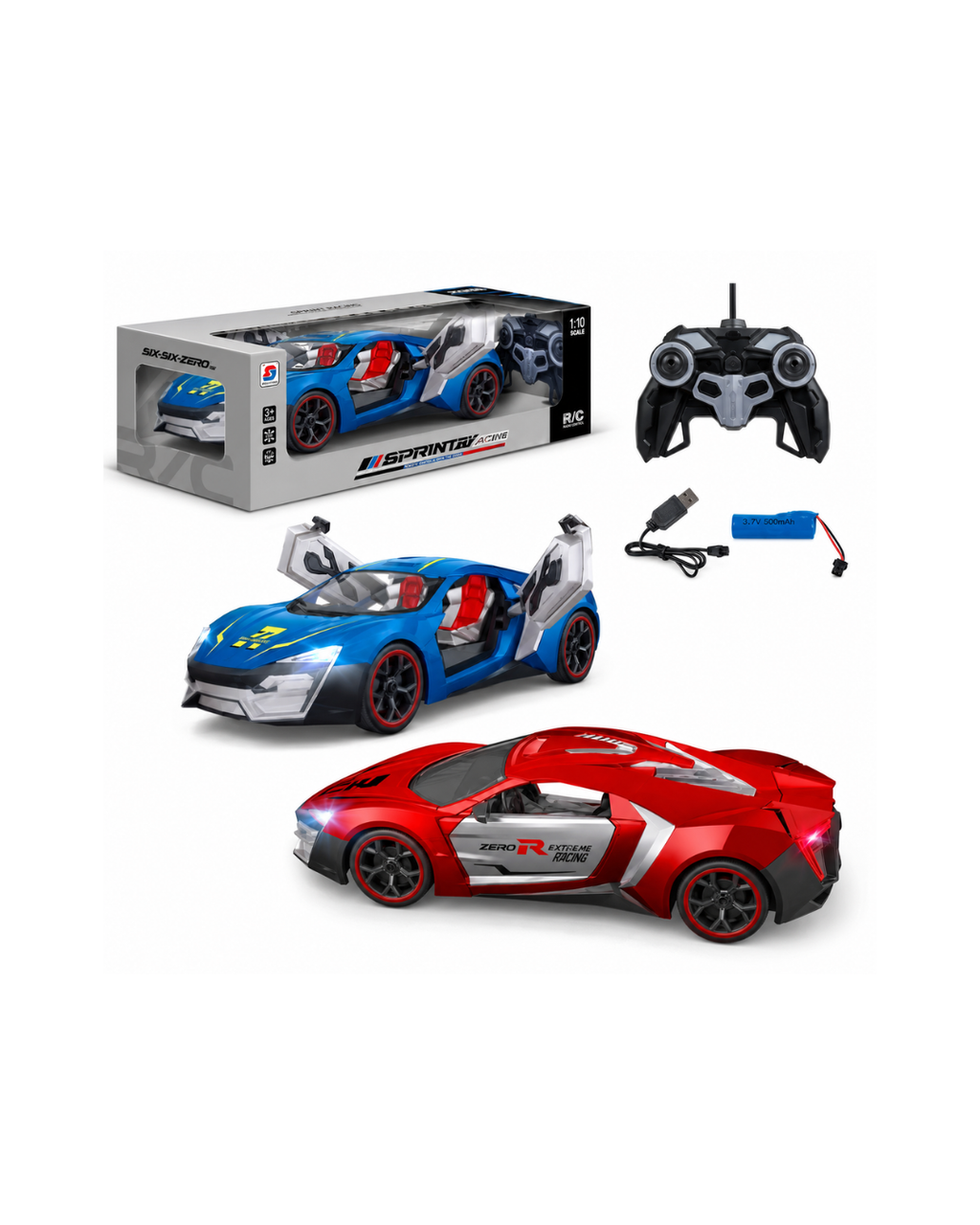 1:10 RC Sprint Racing Sports Car – Rechargeable Remote Control Car