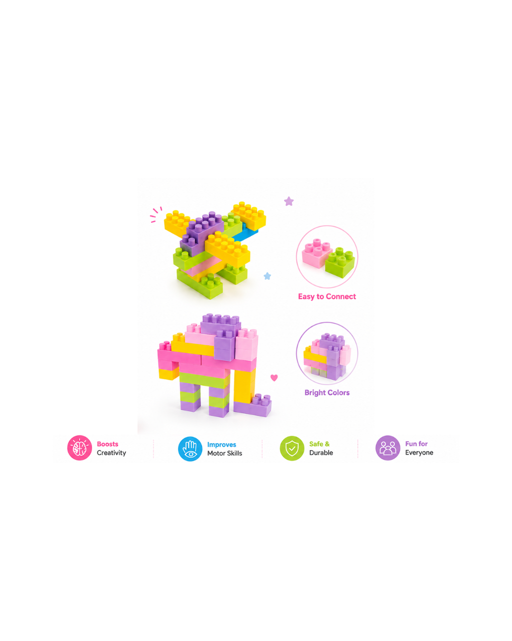 60 Pieces Building Blocks Set – Happy Family Creative Blocks