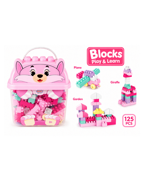 125 Pieces Blocks Play & Learn – Creative Building Blocks Set