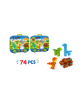 74 Pieces Dinosaur Building Blocks Set – DIY Build & Play