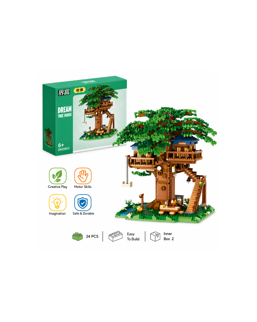 Dream Tree House Building Blocks Set – Creative DIY Construction Toy