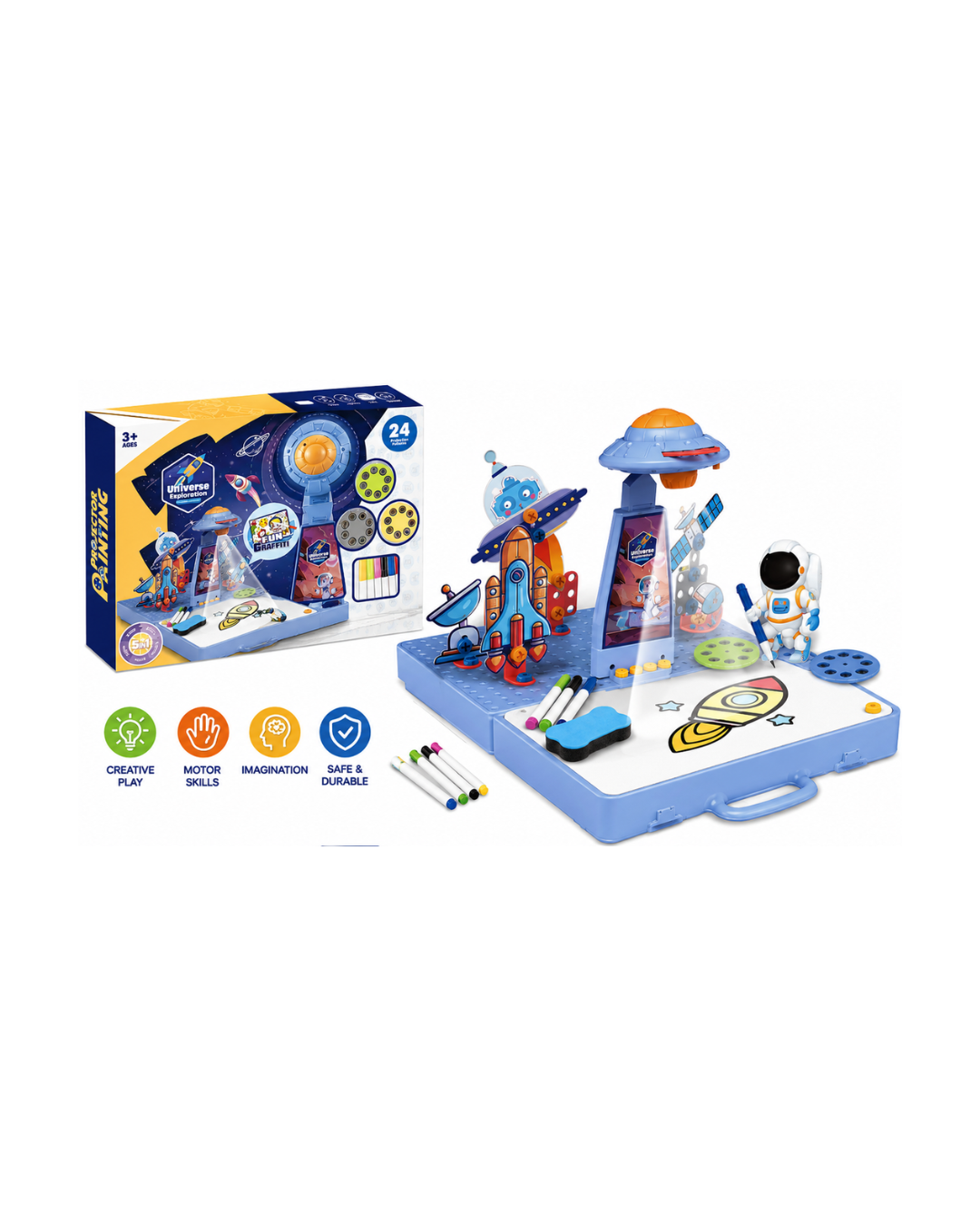 5-in-1 Fun Graffiti Projector Drawing Set – Space Adventure Learning Toy