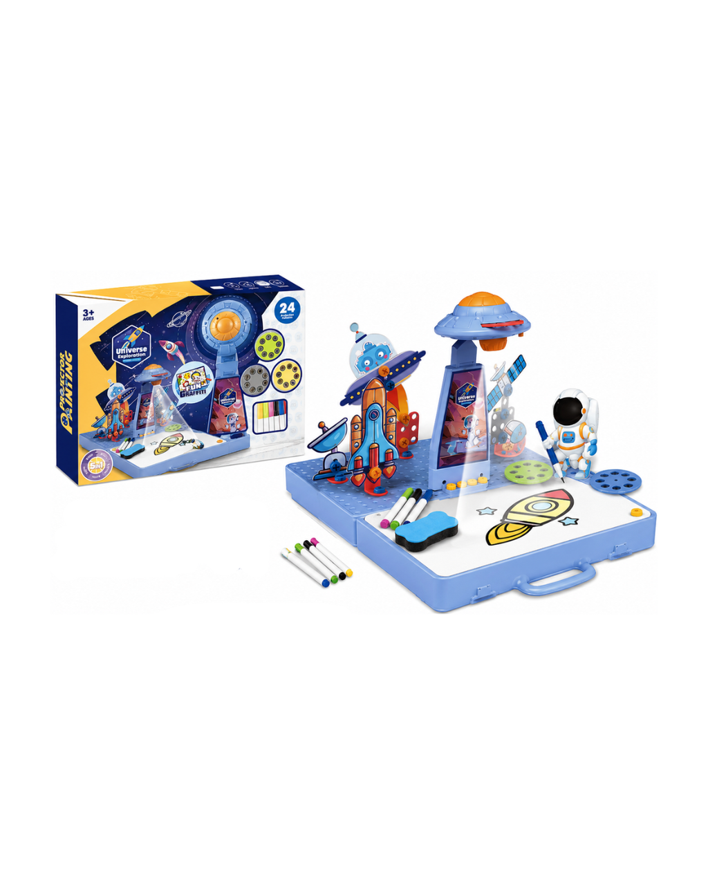 5-in-1 Fun Graffiti Projector Drawing Set – Space Adventure Learning Toy