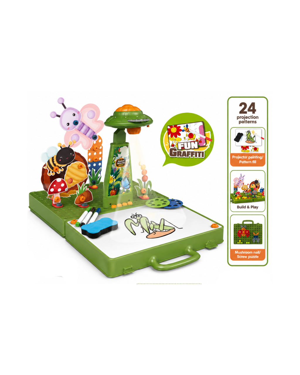 5-in-1 Fun Graffiti Projector Painting Set – Insect World Creative Learning Toy