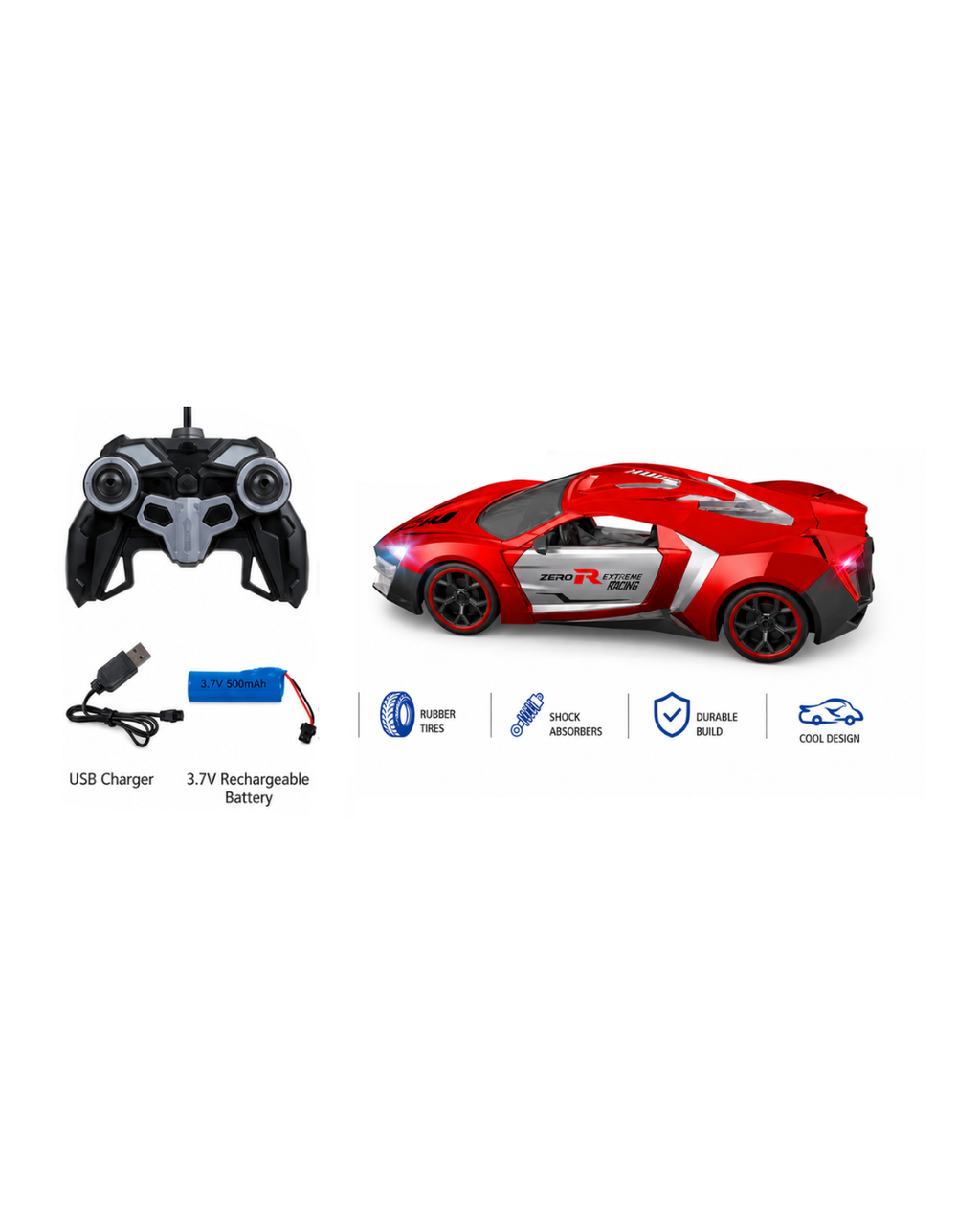 1:10 RC Sprint Racing Sports Car – Rechargeable Remote Control Car