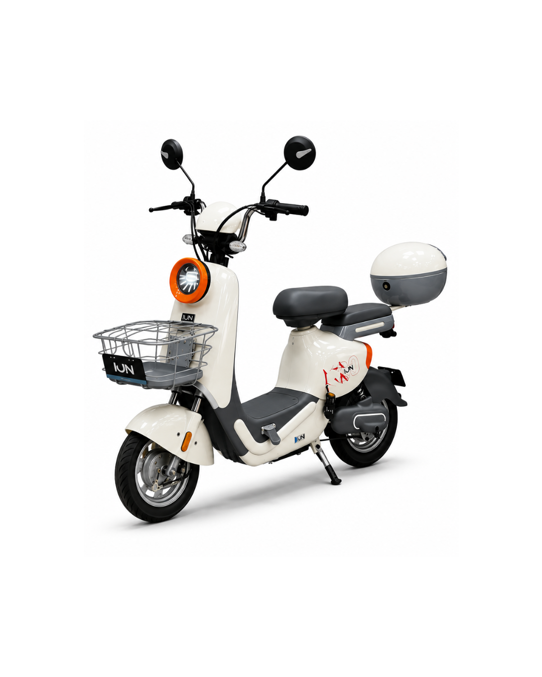 48V 350W Electric Scooter Bike with Smart Display & Basket