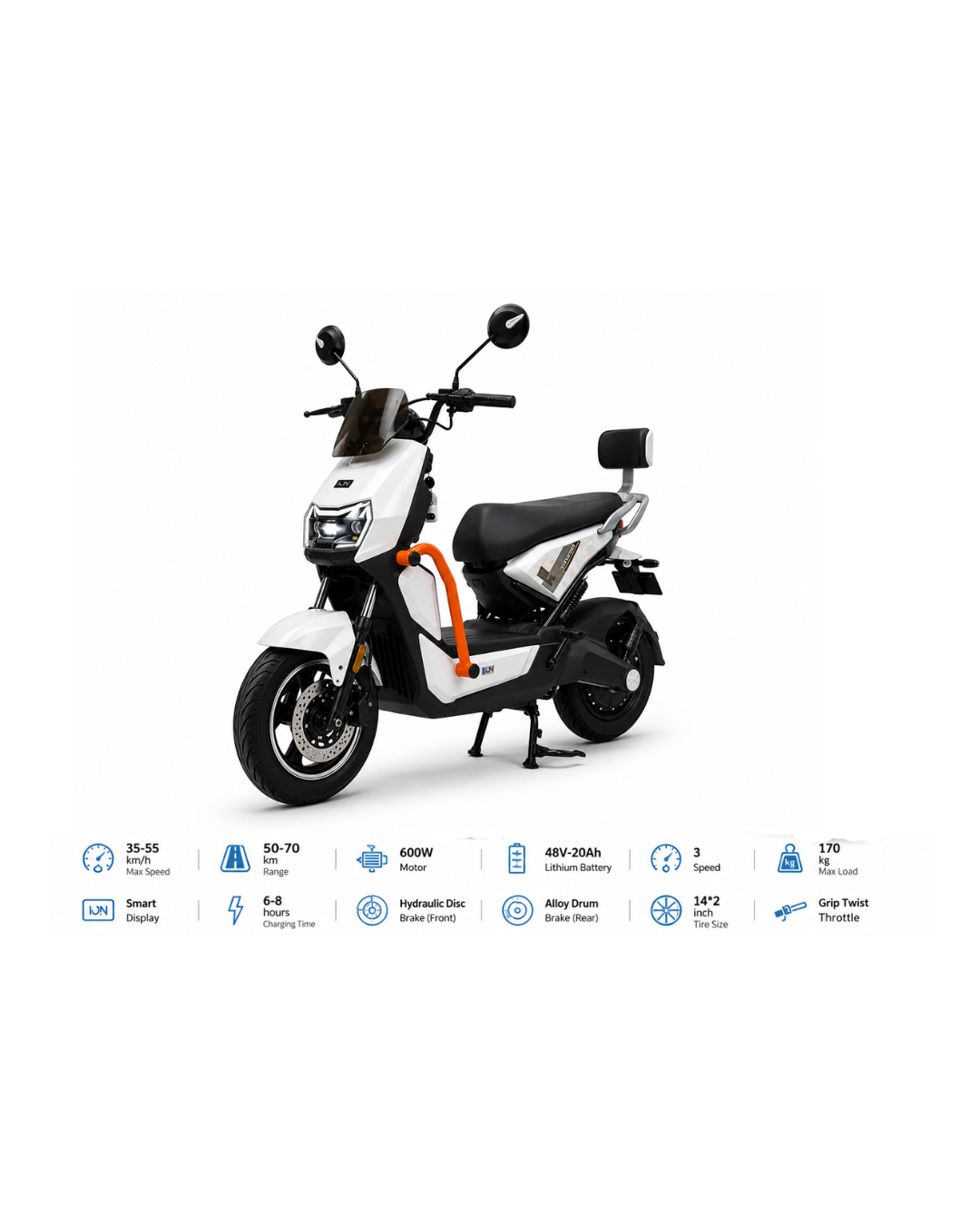 600W Electric Scooter with Hydraulic Disc Brake & Smart Display