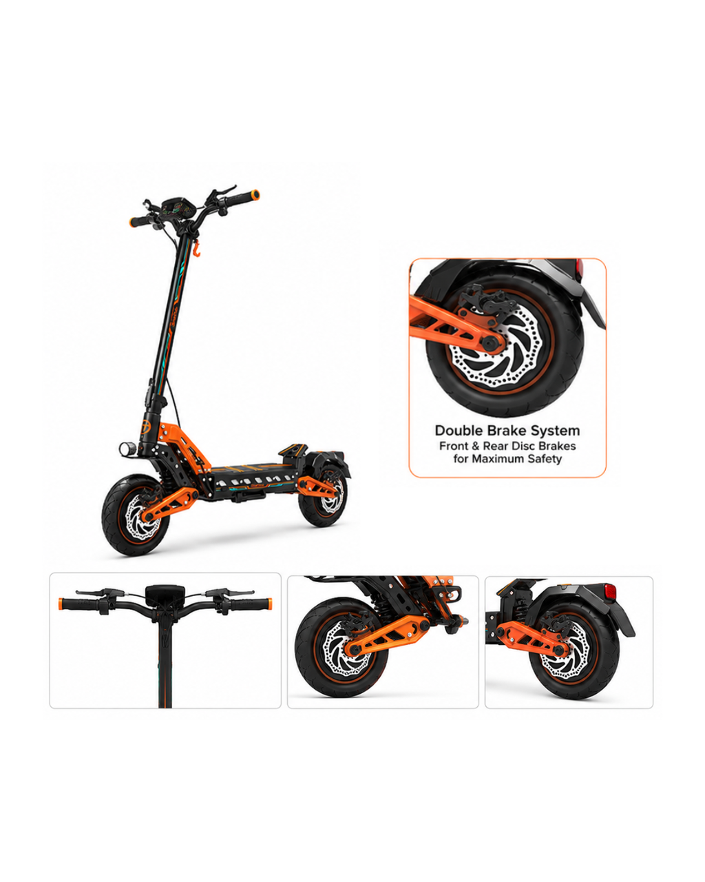DriveTron Dual Motor Electric Scooter 52V 20.8Ah