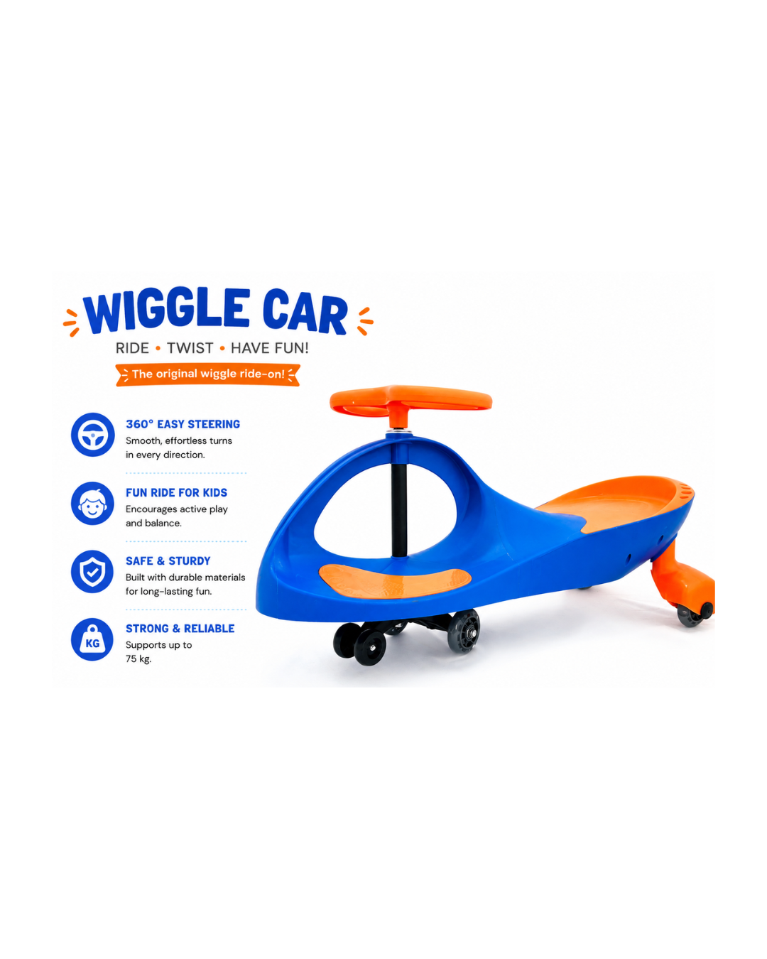 Kids Wiggle Car Ride-On Swing Car