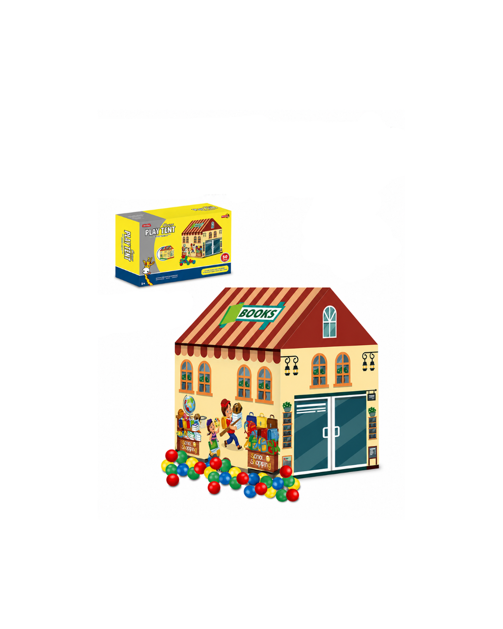 Kids House Play Tent with 50 Balls