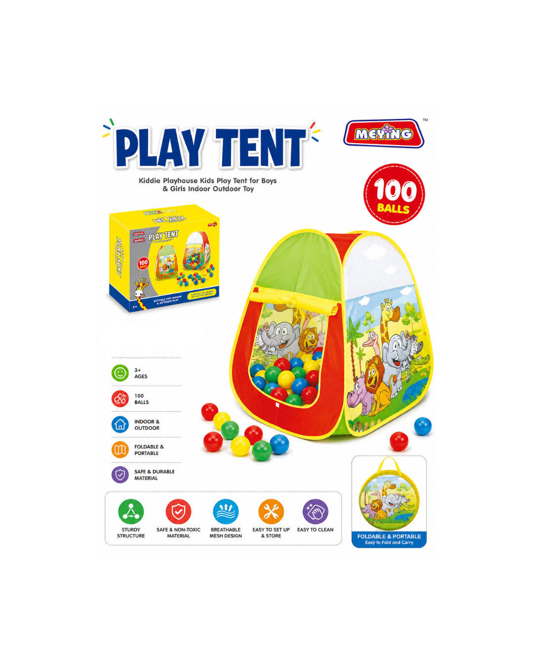 Kids Animal Theme Play Tent
