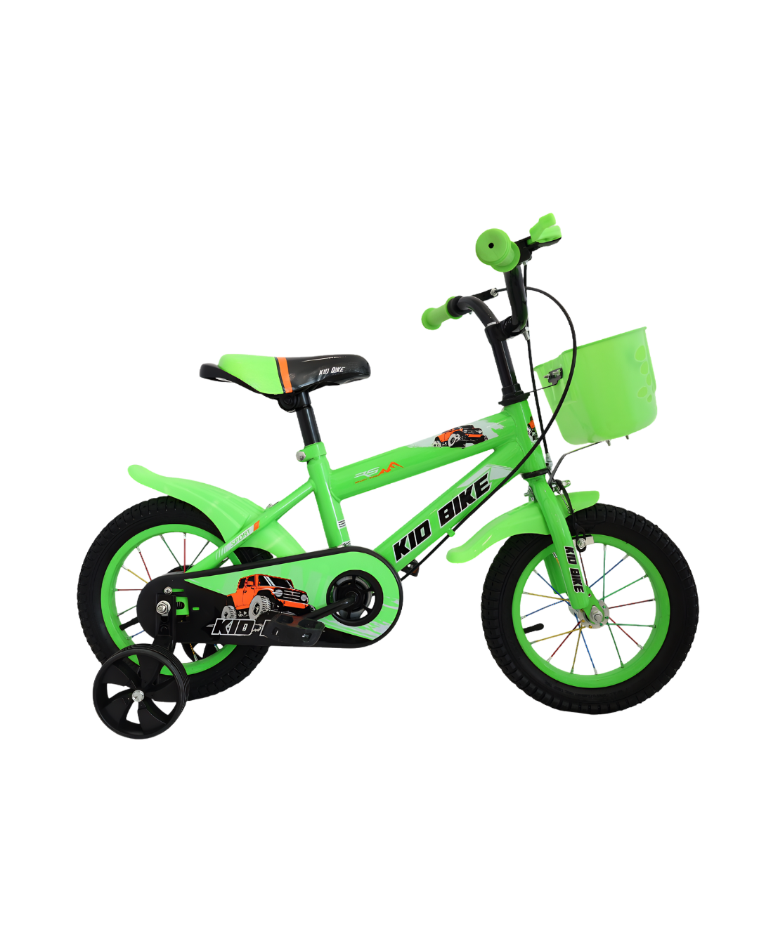 Premium 12-Inch Kids' Sport Bike with Training Wheels & Front Basket