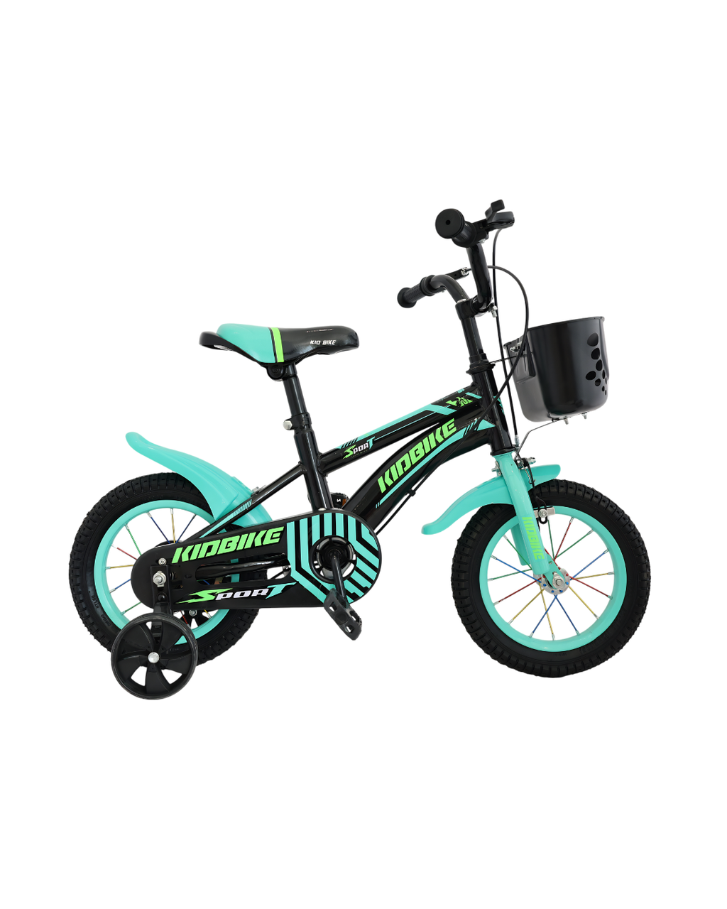 Premium 12-Inch Kids' Sport Bike with Training Wheels & Front Basket