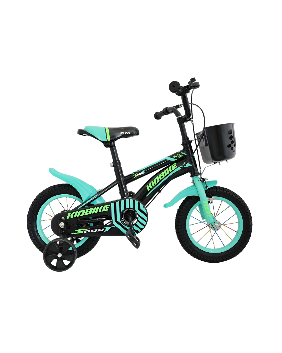 Premium 12-Inch Kids' Sport Bike with Training Wheels & Front Basket