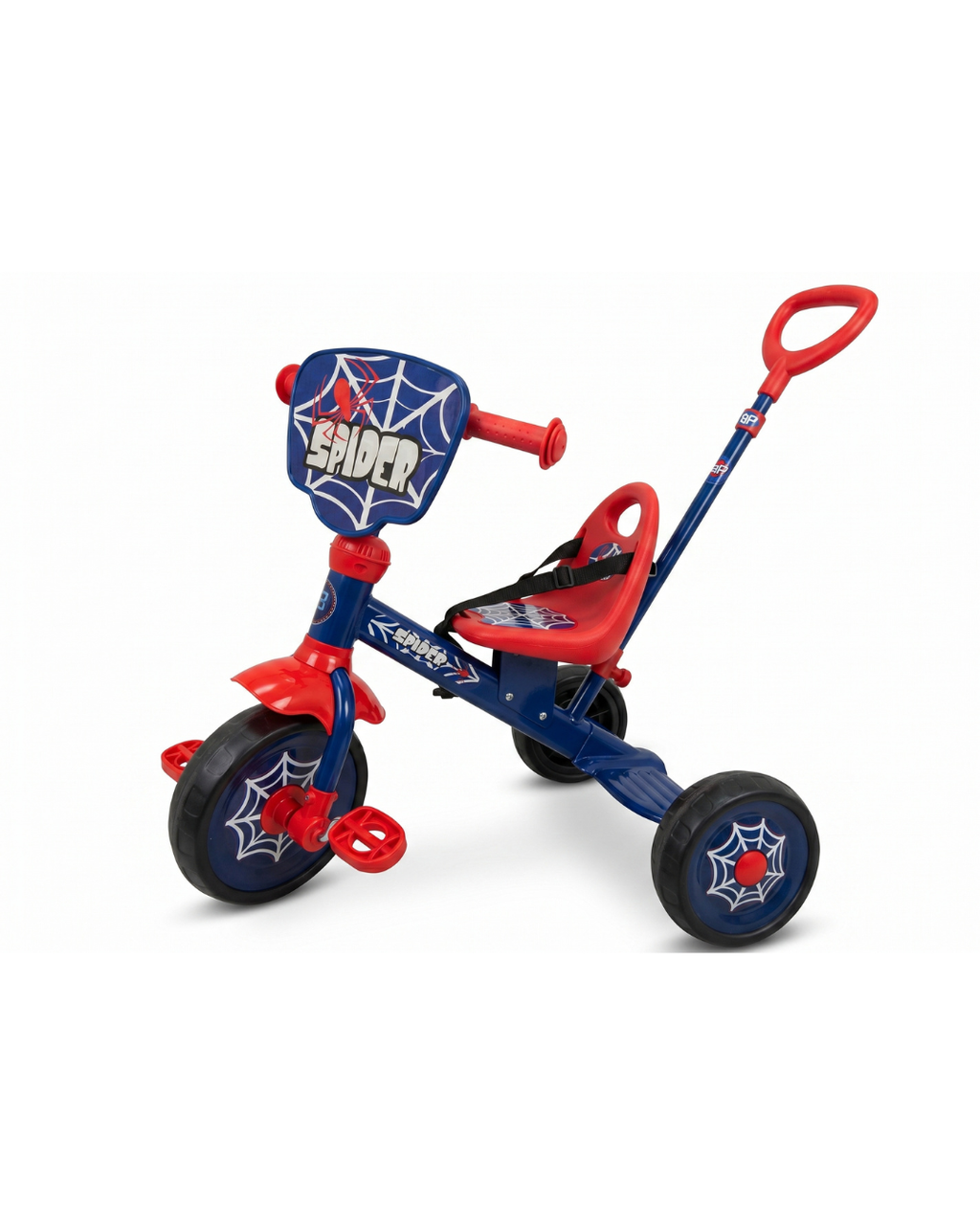 Spider-Man Inspired Kids' Tricycle with Parent Push Handle