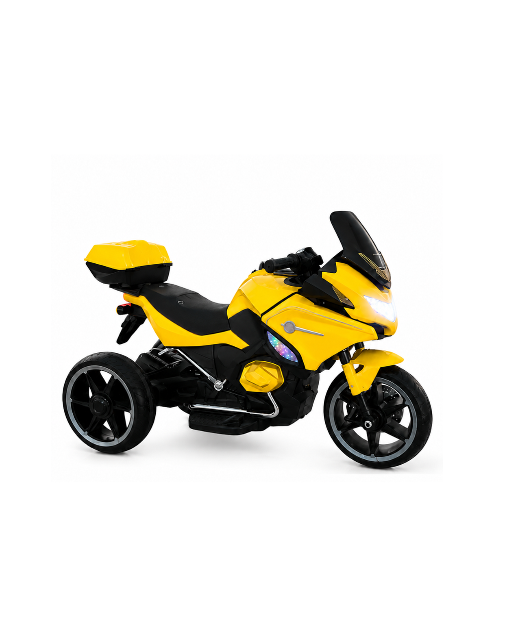 Kids Electric Ride-On Motorcycle Trike with Lights & Music