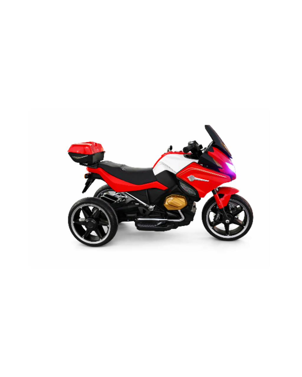 Kids Electric Ride-On Motorcycle Trike with Lights & Music