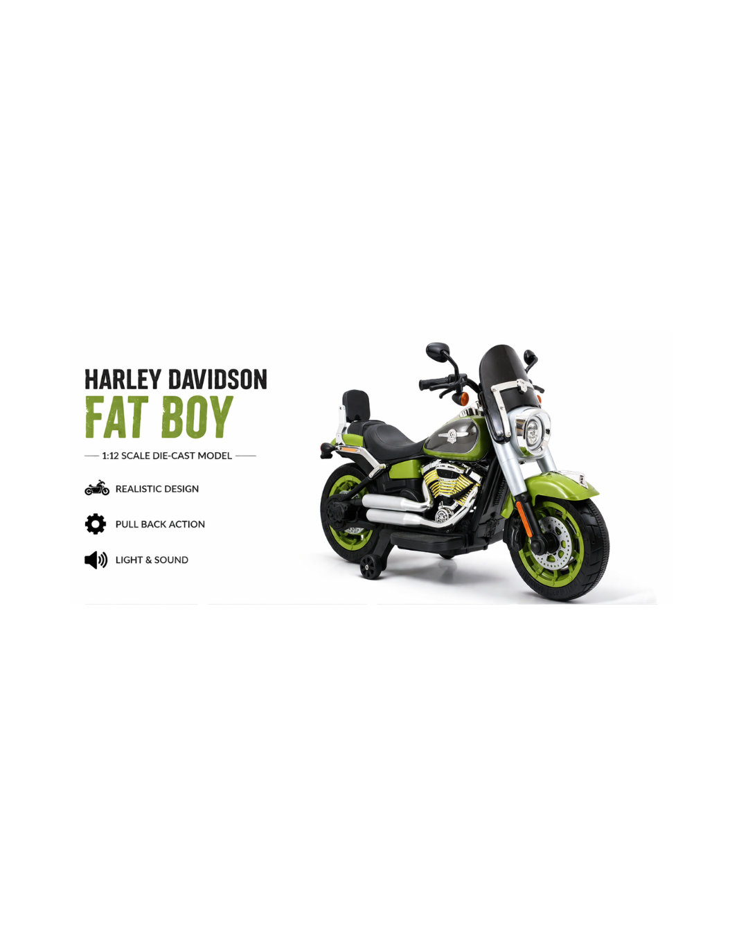 Kids Electric Ride-On Motorcycle with Training Wheels