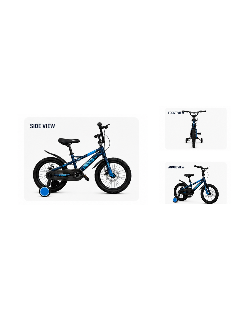 Hercules Pro 16” Kids Bicycle with Training Wheels & Disc Brakes