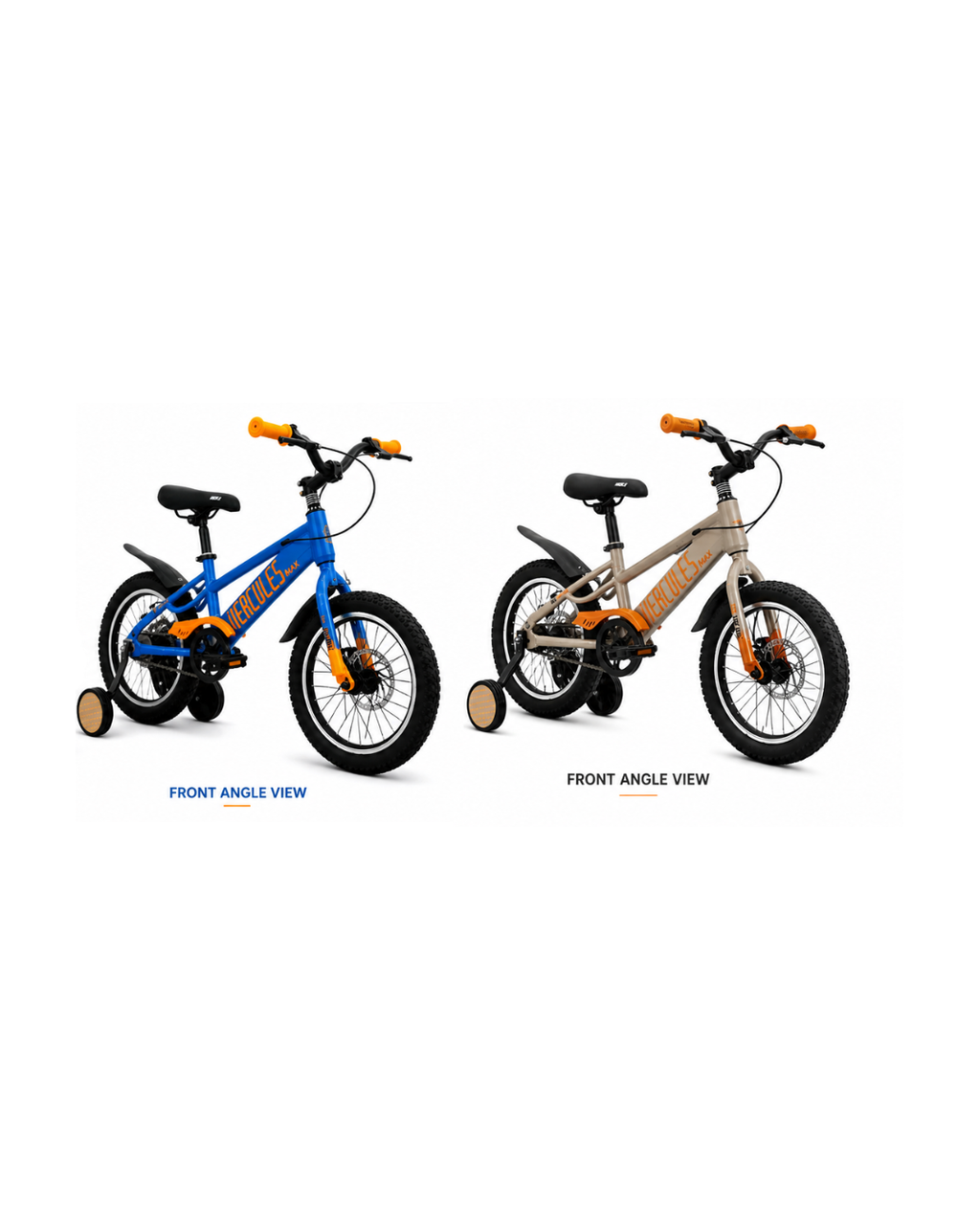 Hercules Max 16” Kids Bicycle with Training Wheels & Disc Brakes