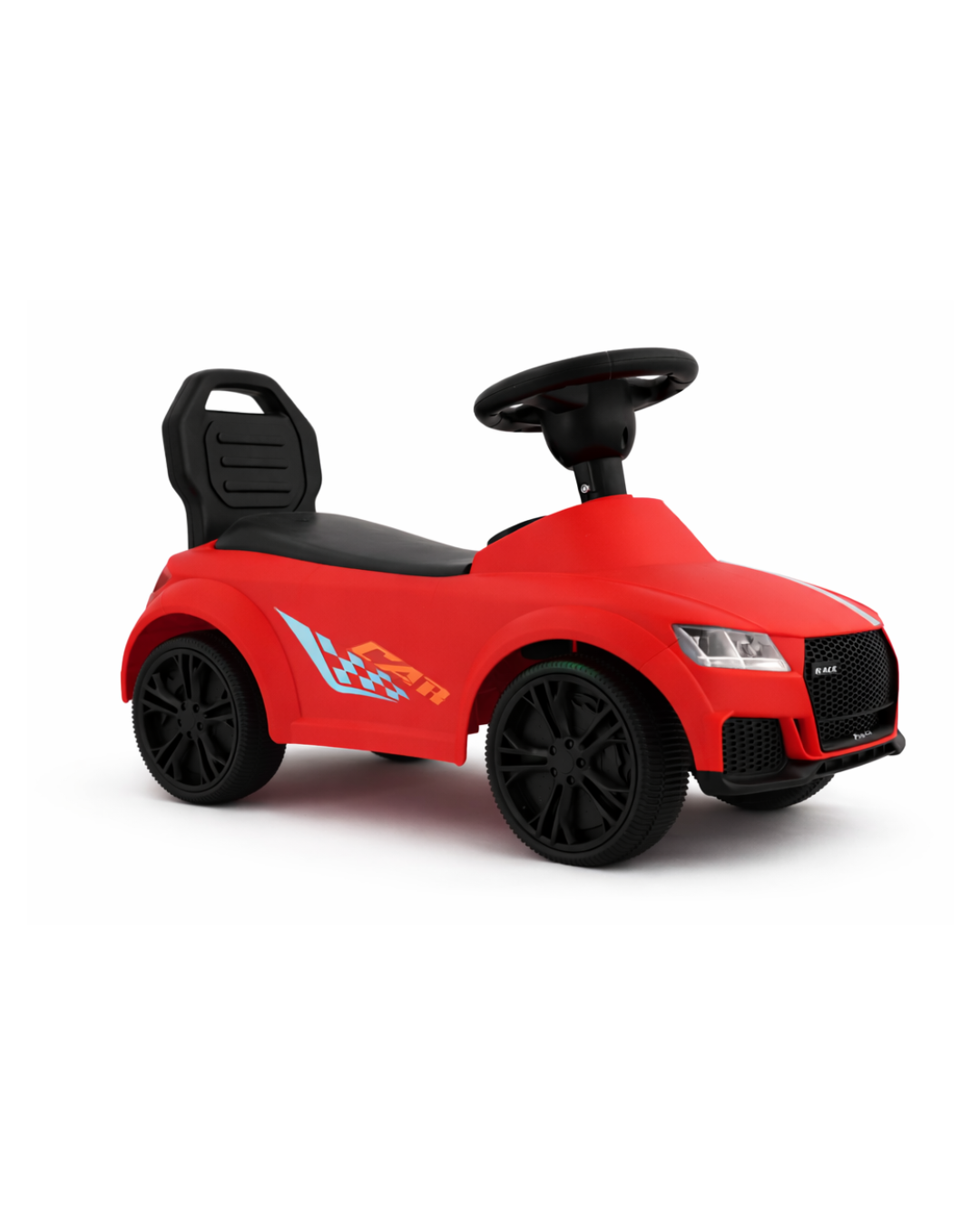 Kids Foot-to-Floor Ride-On Push Car – Sporty Toddler Walker Toy with Steering Wheel & Backrest